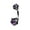 Amethyst, variant on Oufer Dragon Claws Belly Button Ring, Amethystv,6 Piece