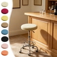 thumbnail image 1 of MTBLYS Funda redonda para taburete de bar con elástico protector de asiento para taburetes de cocina y mostrador|Tejido de imitación de seda con lazos elásticos para un ajuste seguro|fácil de limpiar, 1 of 7