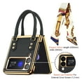 thumbnail image 2 of ELEHOLD Samsung Galaxy Z Flip3 Case with Handle Grip, Handbag Shape Fashion Elegant Slim PU Leather Cover with Plating Bumper for Samsung Galaxy Z Flip 3,Black, 2 of 8