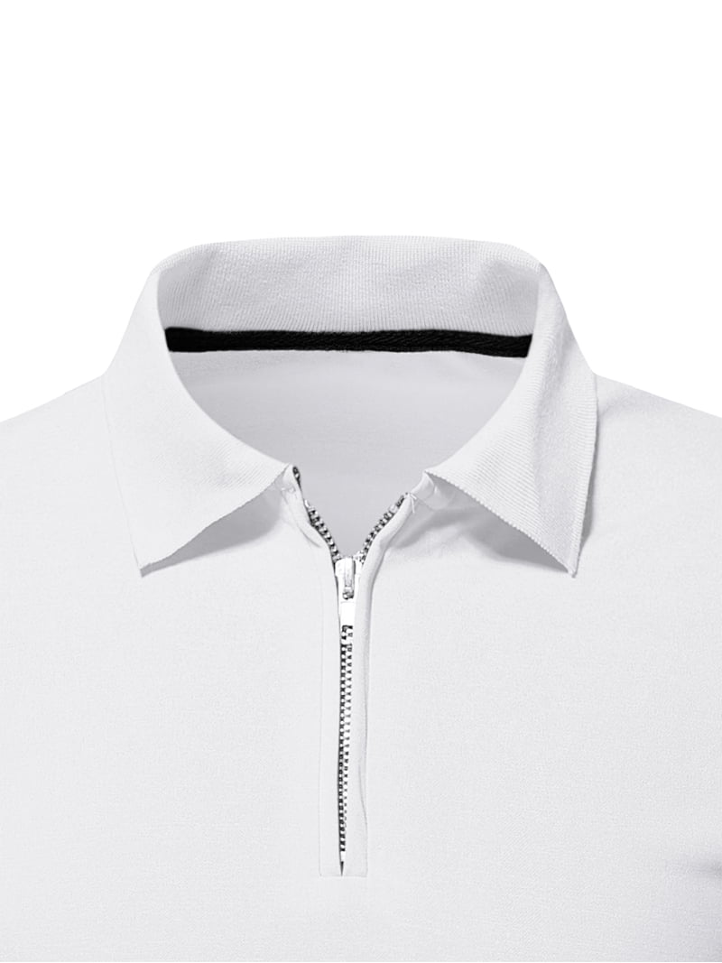 Aunavey Men's Short Sleeve Shirts Quarter-Zip Casual Slim Fit Mock