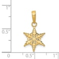 thumbnail image 3 of 14k Small Snowflake Pendant in 14k Yellow Gold, 3 of 3