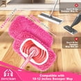 thumbnail image 3 of ZenClean Reusable Microfiber Mop Pads 6 Pack Compatible with SwifferSweeper Mop for Wet & Dry Floor Cleaning (Pink), 3 of 8