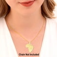 thumbnail image 3 of 10k 10Kt Yellow Gold Mens Diamond-Cut Lion Head Africa Map Country Globe Maps Pendant, 3 of 3