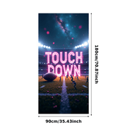 Vintage Style Football Themed Banner with Touch Down Text, Ideal for Football Parties, Sports Events, Fan Gatherings, Photo Backdrops, and Home Decorations