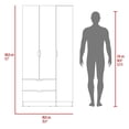 thumbnail image 4 of Ropero Closet 3 puertas y 2 cajones Color Madera RTA, 4 of 4