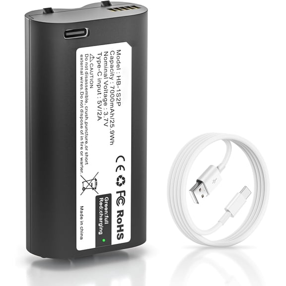 Upgraded 7000mAh Battery Compatible with  Myq Battery Replacement Garage Keypad Battery,  Video Keypad Camera Including USB-C Fast Charging Cable