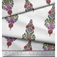 thumbnail image 2 of Soimoi Rayon Fabric Leaves & Floral Block Printed Craft Fabric by The Yard 42 Inch Wide, 2 of 3