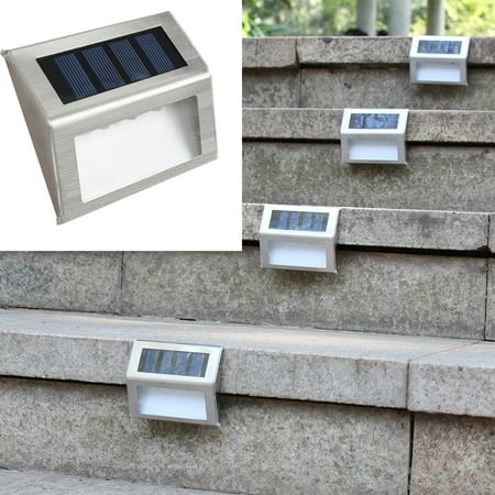 

MyBeauty 3 LED Solar Light Outdoor Stainless Steel Wireless Path Floor Garden Step Light