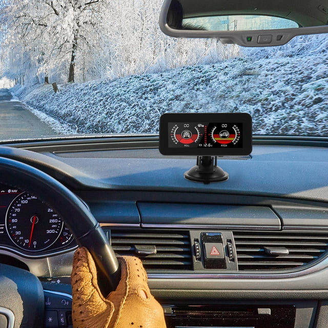 FONDOTIN 1Pcs Inclinometer Offroad Inclinometer with Voltmeter Function for Outdoor Adventure