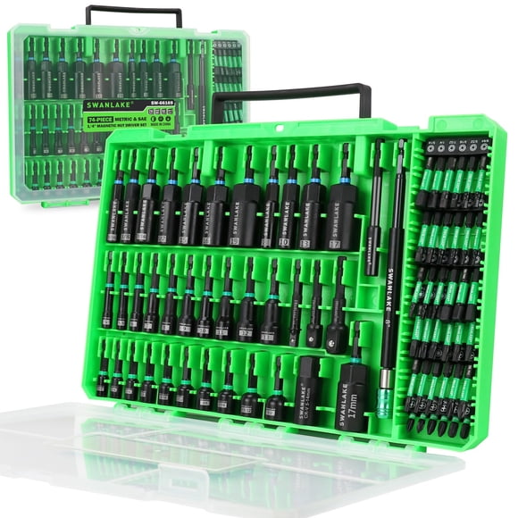 Juego de 74 piezas de puntas magnéticas para tuercas SWANLAKE Garden Tools