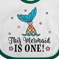 thumbnail image 4 of Inktastic Mermaid 1st Birthday 1 Year Old Girls Baby Bib, 4 of 4