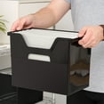 thumbnail image 4 of IRIS USA Large Portable Desktop File Box with Open Lid, 4 Pack, Side Handles, Hanging File Folders, Tabs & Inserts, Letter Size, Magazines, Newspapers, Mail, Books, Notebooks, Black, 4 of 7