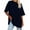 Navy Tops, variant on Jsaierl Oversized T Shirts for Women Casual Loose Fit Crew Neck Tees Drop Shoulder Solid Color Short Sleeve Basic Tops