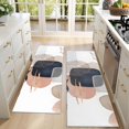 thumbnail image 4 of Kitchen Rugs Sets Of 2,Blue Boho Abstract and Plant Pattern Anti Fatigue Kitchen Mat Rugs Non Slip Washable,Decorative Kitchen Floor Mats for Kitchen,Sink,Laundry,17"X47", 4 of 5
