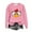 Pink, variant on Sexlip Womens Long Sleeve Sweatshirt Cartoon Rooster Print Design Cropped Hem Soft Fabric Relaxed Silhouette for Daily Lounge Black XL