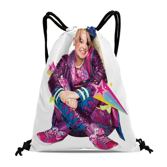 Drawstring Backpack for JoJo Siwa Party Favor Bags Drawstring Bags Adults Women Men Sports for Gym Travel Swimming Hiking Camping Tote Bag 11.8 × 15.7 in