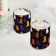 thumbnail image 2 of Yayeee 4 Pack Qtip Holder Bathroom Cotton Swab Canister with Lid Clear Dispenser Set, Halloween Colorful Ghosts, 2 of 6