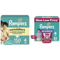 Pampers Swaddlers Diapers Size 6, 108 Count and Pampers Cruisers 360 Diapers Size 6, 17 Count