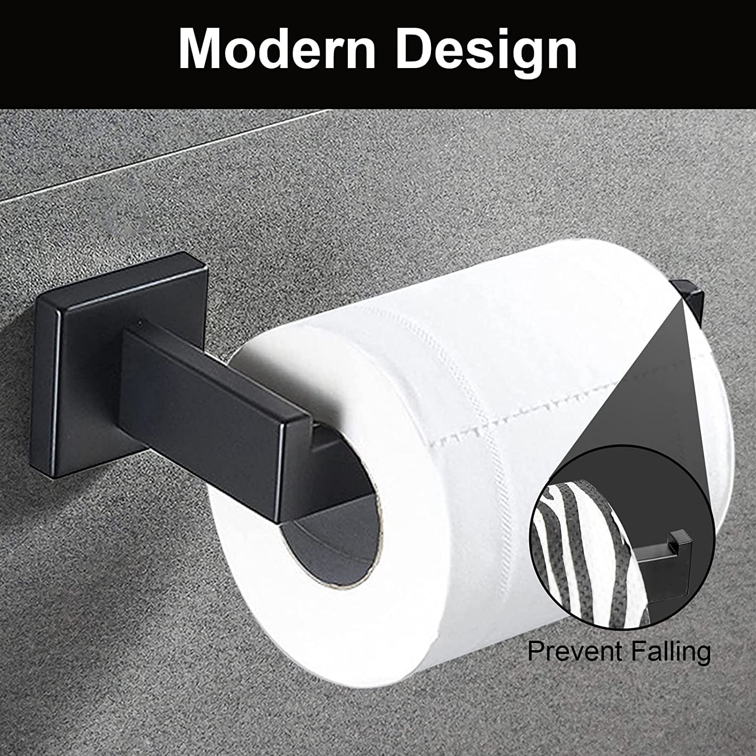  NearMoon Bathroom Square Toilet Paper Holder, Premium SUS304  Stainless Steel Rustproof Wall Mounted Toilet Roll Holder for Bathroom,  Kitchen, Washroom (Chrome Finish) : Tools & Home Improvement