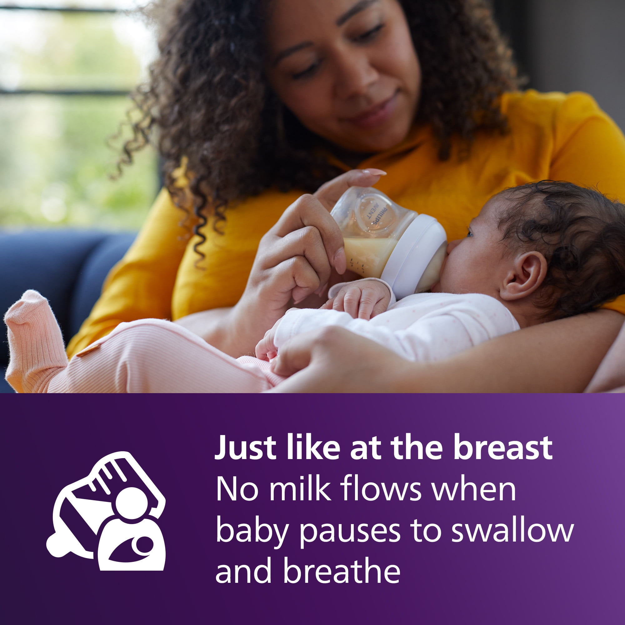 (2 pack) Philips Avent Natural Baby Bottle with Natural Response Nipple (Slow Flow, Flow 2), 4oz, 3-Pack, SCY900/93