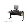 Safco Computer Desk W/ Reversible Top, 48w x 28d x 30h, Mahogany/Medium Oak/Black