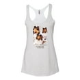 thumbnail image 2 of Wild Bobby, If It's Not a Collie It's Just a Dog Gift | Womens Dog Lover Premium Tri-Blend Racerback Tank Top, Heather White, Small, 2 of 4