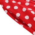 thumbnail image 6 of IBTOM CASTLE Girls 1950s Vintage Polka Dot Strawberry Swing Dress with Pockets Kids Girls Dress 1950s Retro Dress Short Sleeve Ruffle Tea Party Dress Red, 6 of 7