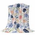 thumbnail image 6 of Colorful Flowers Blanket Soft Cozy Warm Throw Blanket for Couch, Plush Fuzzy Flannel Fleece Blankets for Sofa, Watercolor Botanical Farmhouse Floral Bed Blankets Lightweight Gifts for Women, 40"x60", 6 of 9