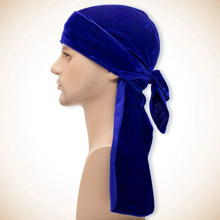 FeiraDeVaidade Velvet Durag Durag Waves Unisex Crushed Velvet Waves Durag  Cap Long Tail Headwrap Durag Turban Hat 