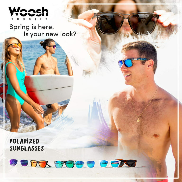 WOOSH Polarized Sunglasses for Men and Women - Lightweight Unisex Sun  Glasses with UV Protection for Driving Fishing, Running, Sports, Beach and  Outdoors (Bocas Vue) 