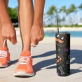 thumbnail image 2 of Vintage Halloween 20oz Skinny Tumbler - Skeleton Bat Design Double Wall Vacuum Insulated Cup, 2 of 7