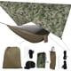 thumbnail image 1 of Refugio portátil para exteriores para acampar y viajar, incluye bolsa con clavos para el suelo de colores aleatorios y hamaca con mosquitera de camuflaje para jardín, 1 of 8