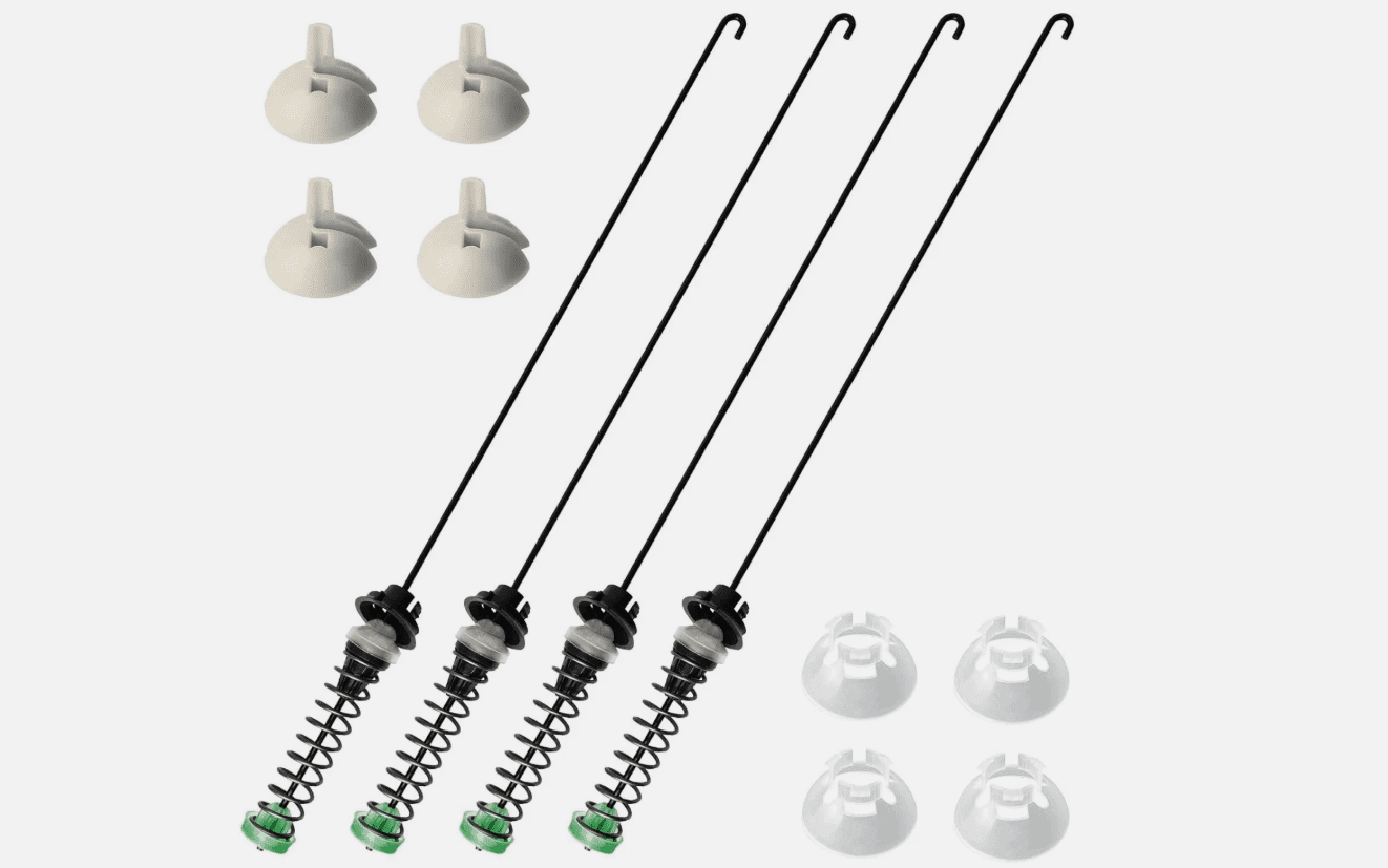 SRK0362 Clothes Washing Machine Suspension Rod Damper Shocks 4 Pack for Whirlpool W11130362 AP6262443, PS12347546