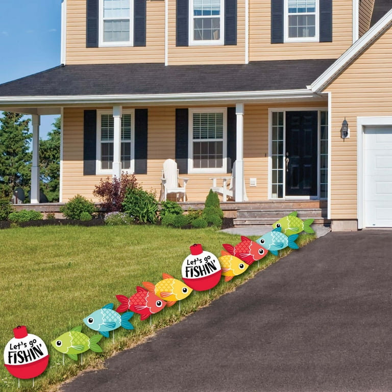 Big Dot of Happiness Let's Go Fishing - Bobber Lawn Decorations