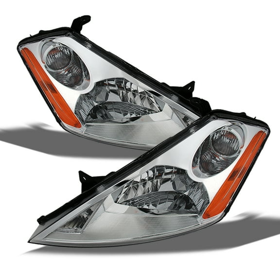 AKKON - For Nissan Murano Chrome Halogen Type OE Replacement Headlights Driver/Passenger Amber Head Lamps Pair