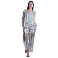 thumbnail image 5 of Moomaya Womens Pj Lounge Sets Long Sleeve Button Notch Collar Sleepwear, 5 of 6