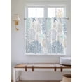 thumbnail image 5 of Blue Coral Coastal Tier Curtains 45 Inches Long, Summer Beach Shell Conch Ocean Window Treatment Curtain Drapes, Window Half Privacy Curtains for Bedroom Bathroom, 42"x45", 2 Panels, 5 of 7
