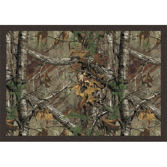 Milliken Green Nature Print Forest Area Rug Xtra Xtra - Aprx 3' 10" x 5' 4"