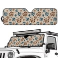 thumbnail image 2 of Yuyamidu Dog Paw Windshield Sun Shade for 2018-2024 Jeep Wrangler JL JLU & Gladiator JT, Cute Sunshades Heat Shield Car Front Window Sunshade, 2 of 7