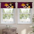 thumbnail image 2 of LALILO Kitchen Curtain Valance Halloween Happy Woman And Witch Rod Pocket Window Curtain 52"x 18" Set of 2, 2 of 5