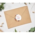 thumbnail image 3 of Darling Souvenir Round Floral Border Save The Date Stickers Wedding Personalized Bride Groom Names And Date Envelope Seals 45 Pcs, 3 of 4
