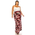 thumbnail image 5 of Women's Plus Size Printed High Waisted A-Line Maxi Skirt with Foldable Waistband - Relax, 5 of 7