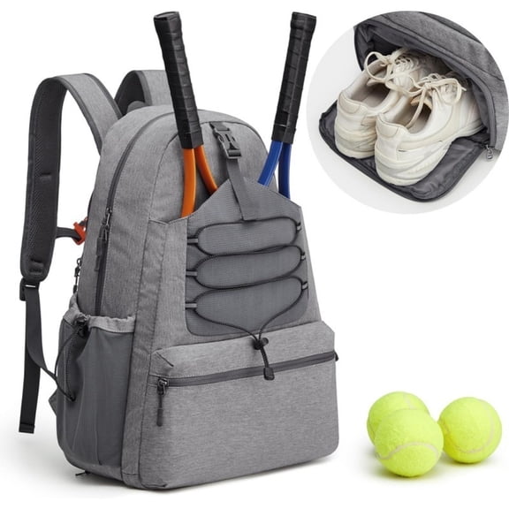 Tennis Backpack Sports Equipment Bag with Ball Pocket and Water Bottle Holders