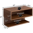 thumbnail image 4 of Floating Nightstand, Wall Mount Bedside Shelf with Drawer Storage, Small Wall Shelves for Bedroom, Natural, 4 of 13