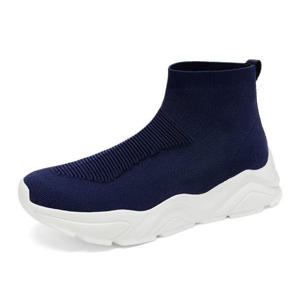 high top laceless sneakers