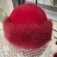 thumbnail image 5 of XIAOCHA Women's Plush Fall‑Winter Bucket Hat，Solid Warm Hats，City Party Headwear,Red, 5 of 5