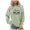 Light Green, variant on Hockey Mom Sweatshirt for Women Oversized Letter Print Drop Shoulder Tops Crewneck Lightweight Fashion Pullover Shirts