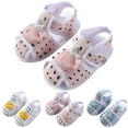 thumbnail image 4 of FAOWME Summer Children Toddler Shoes Boys Girls Sandals Flat Bottom Lightweight Breathable Soft Comfortable Hook Loop Cute Animal Pattern Pink 6-12 Months, 4 of 5