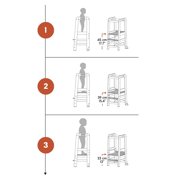 hauck Learn N Explore Montessori Toddler Tower, Wooden Kitchen Stool for Kids, White