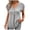 Gray-01, variant on Mittory Womens Summer Waffle Knit Short Sleeve Tops Lightweight Drawstring Hoodies Button V Neck Casual Blouses Shirts